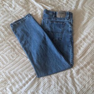 Wrangler Authentics Men’s Comfort Flex Waist Jeans 36x30 Blue Straight Leg Denim